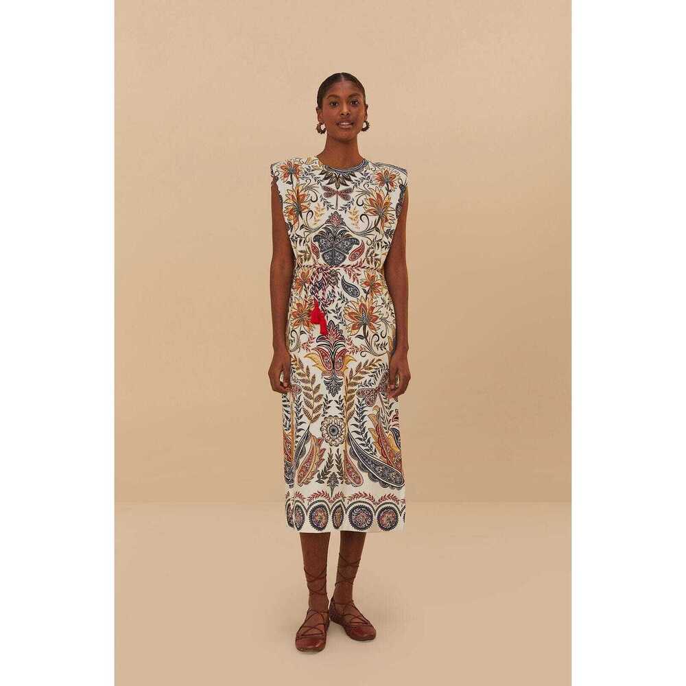 Off-White Boho Glam Midi Dress